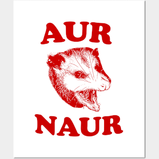 Aur Naur Shirt, Possum Weird Opossum Funny Trash Panda Posters and Art